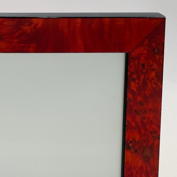 Tizo Made in Italy Composition Tortoise Picture Frame Stamp Gilt Embossed Verso - Picture 9 of 9